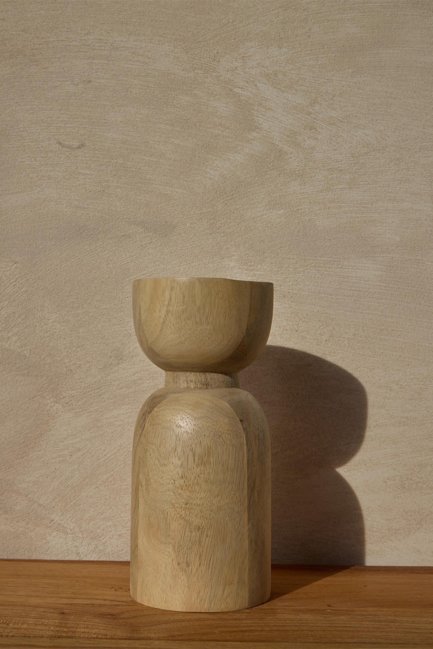 Portavelas madera