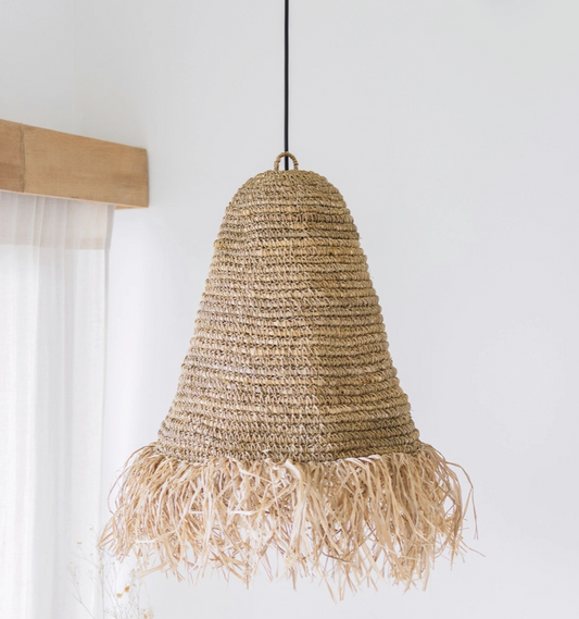 Hanging lamp with fringes