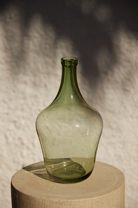 Green demijohn vase