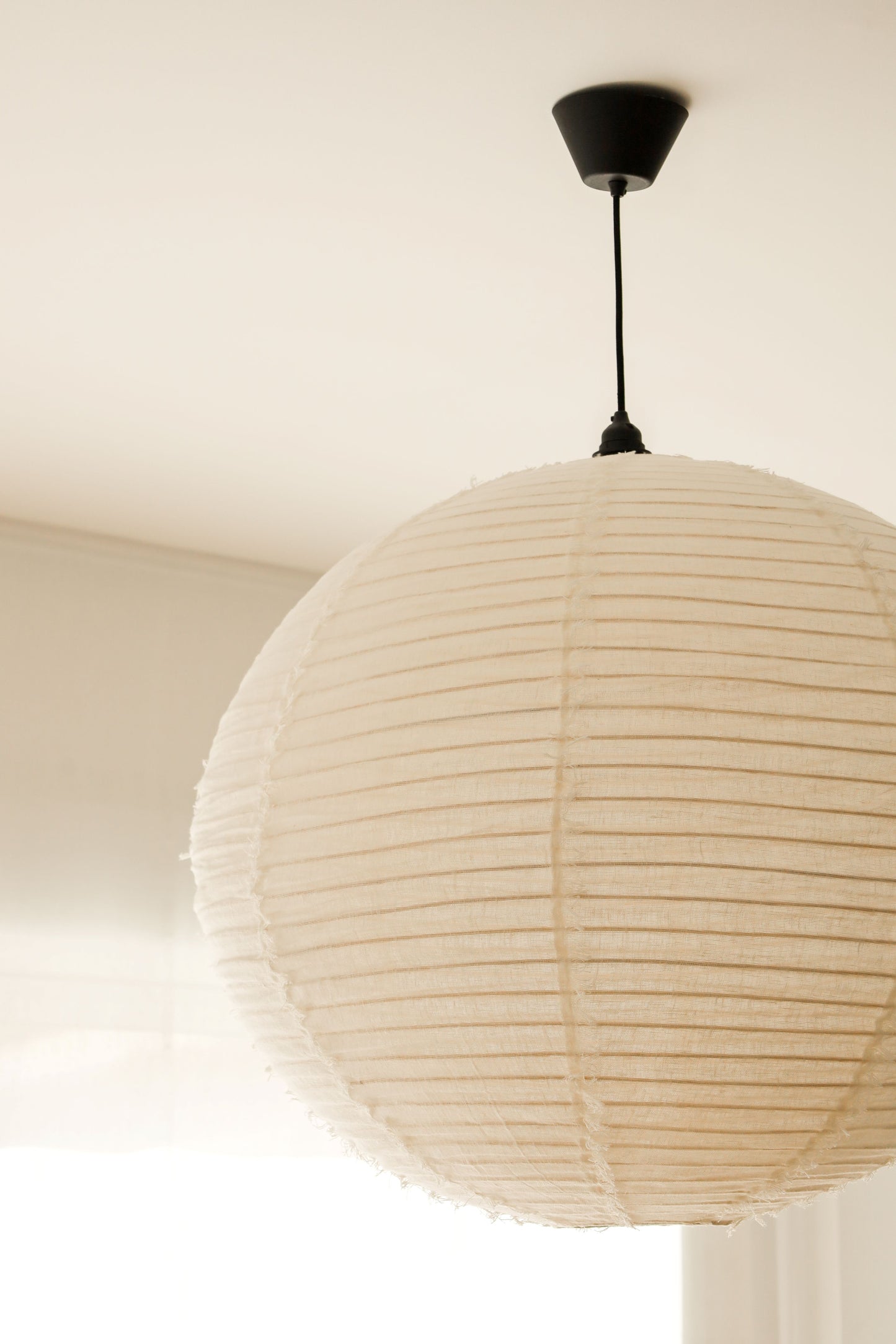 White linen pendant lamp shade