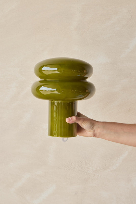 Lámpara vidrio verde