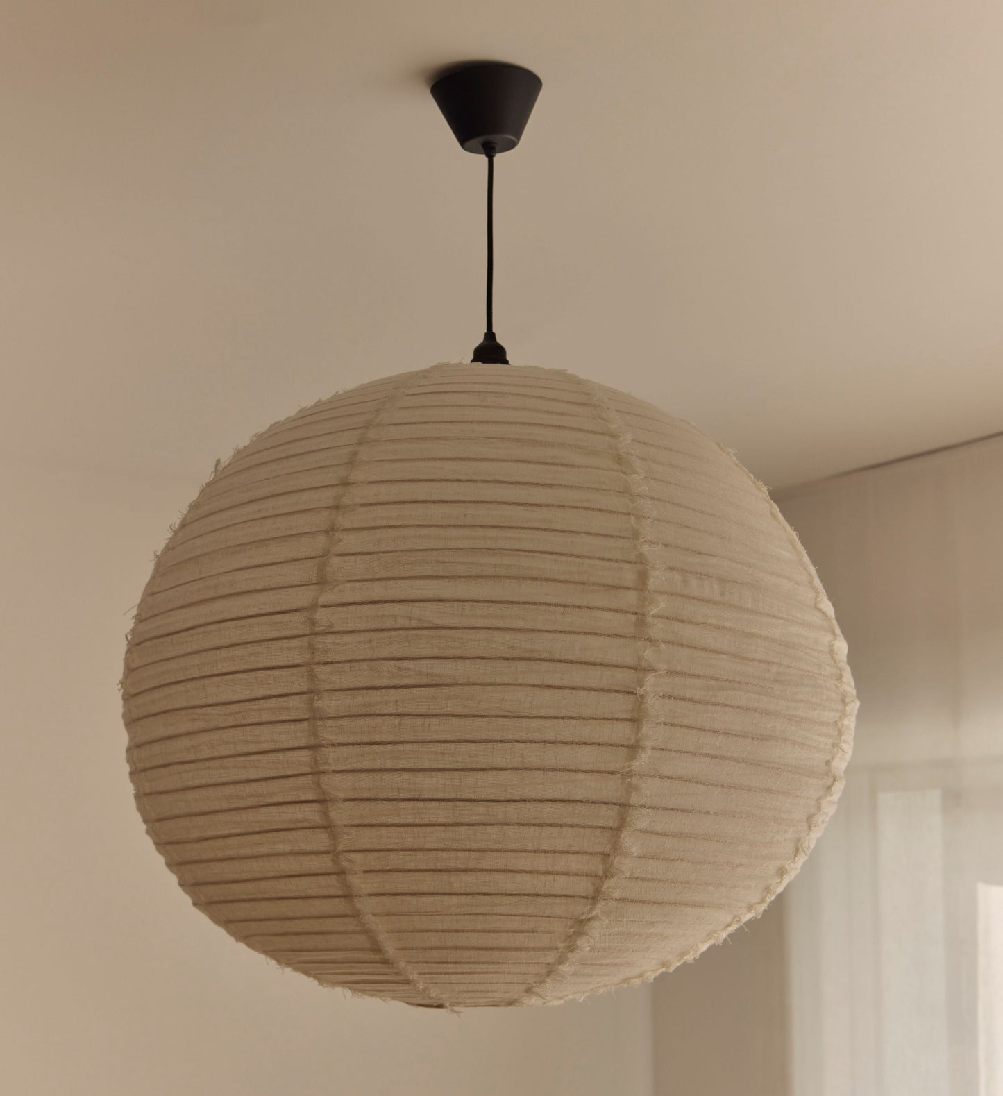 White linen pendant lamp shade