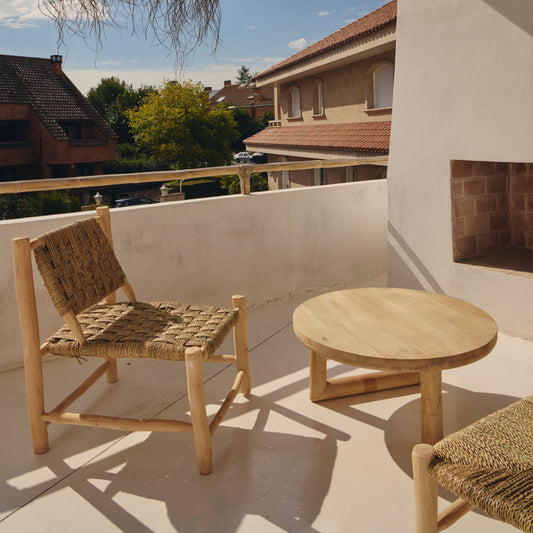 Pack comprenant un fauteuil Josefina, un banc Victoria et une table basse Mallorca