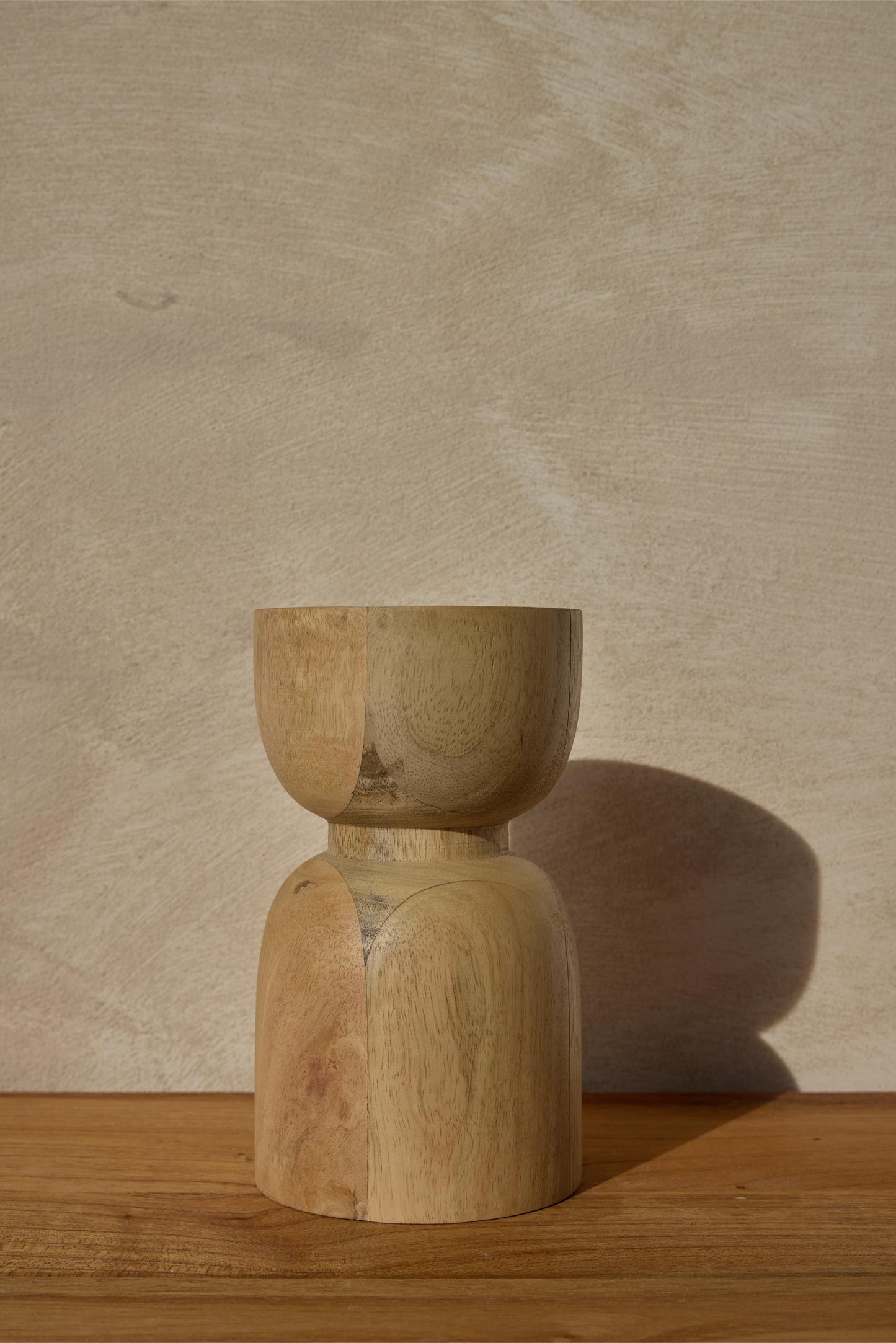 Portavelas madera