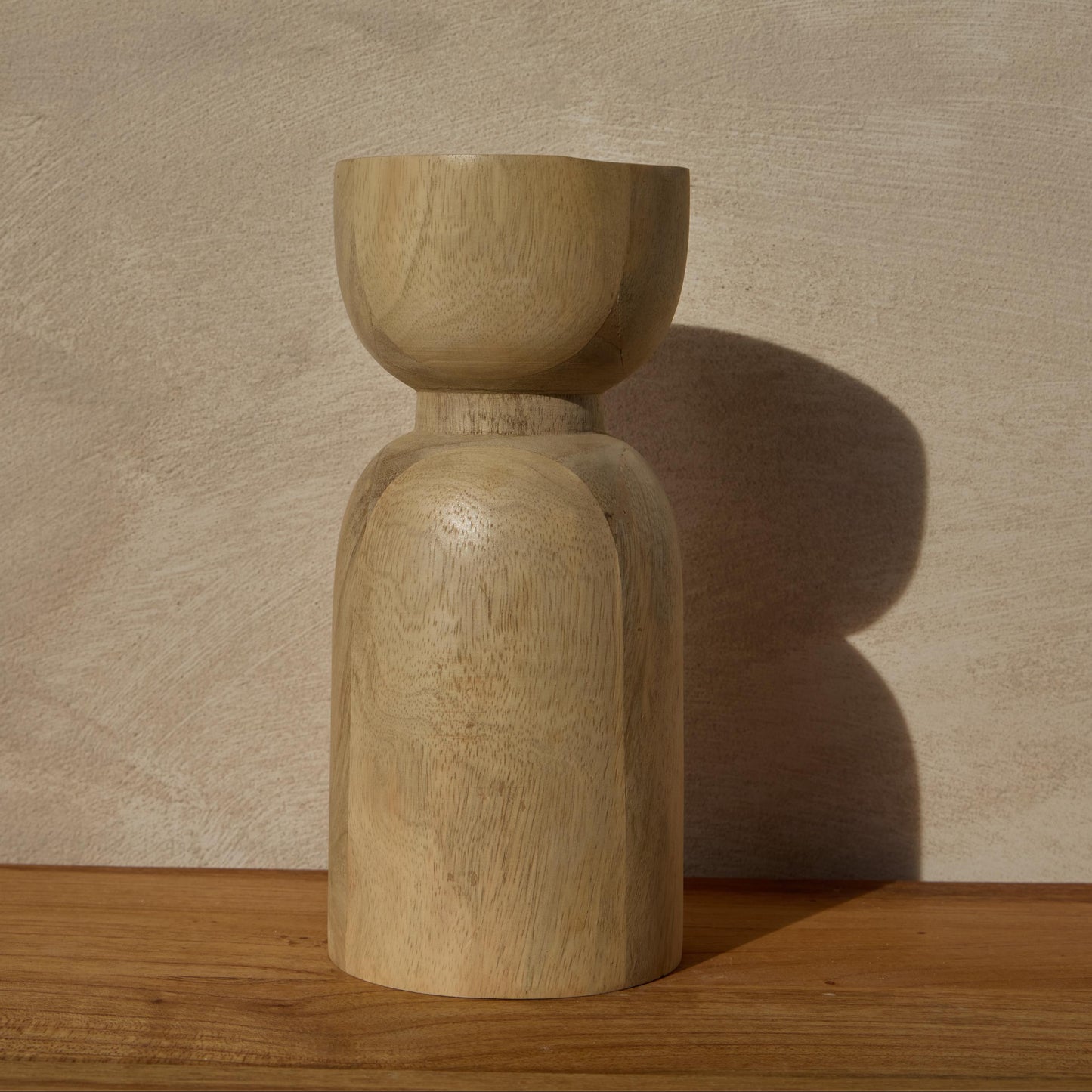 Portavelas madera