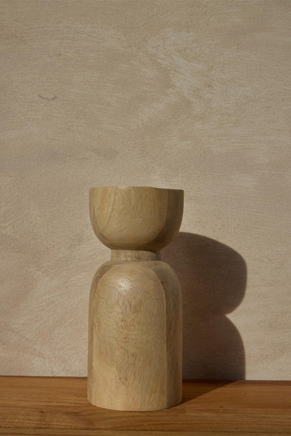 Portavelas madera