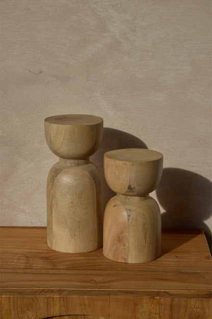 Portavelas madera