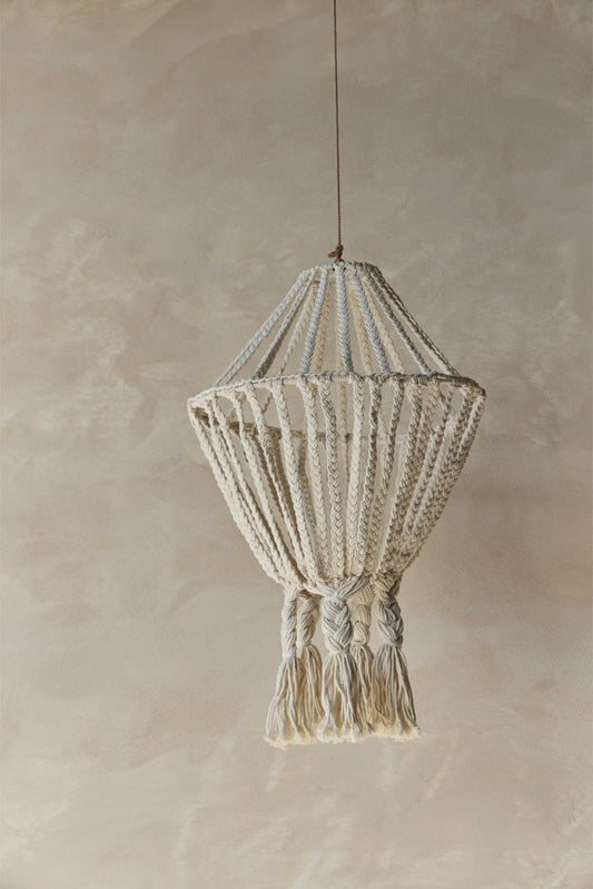 Pantalla de lámpara colgante macramé