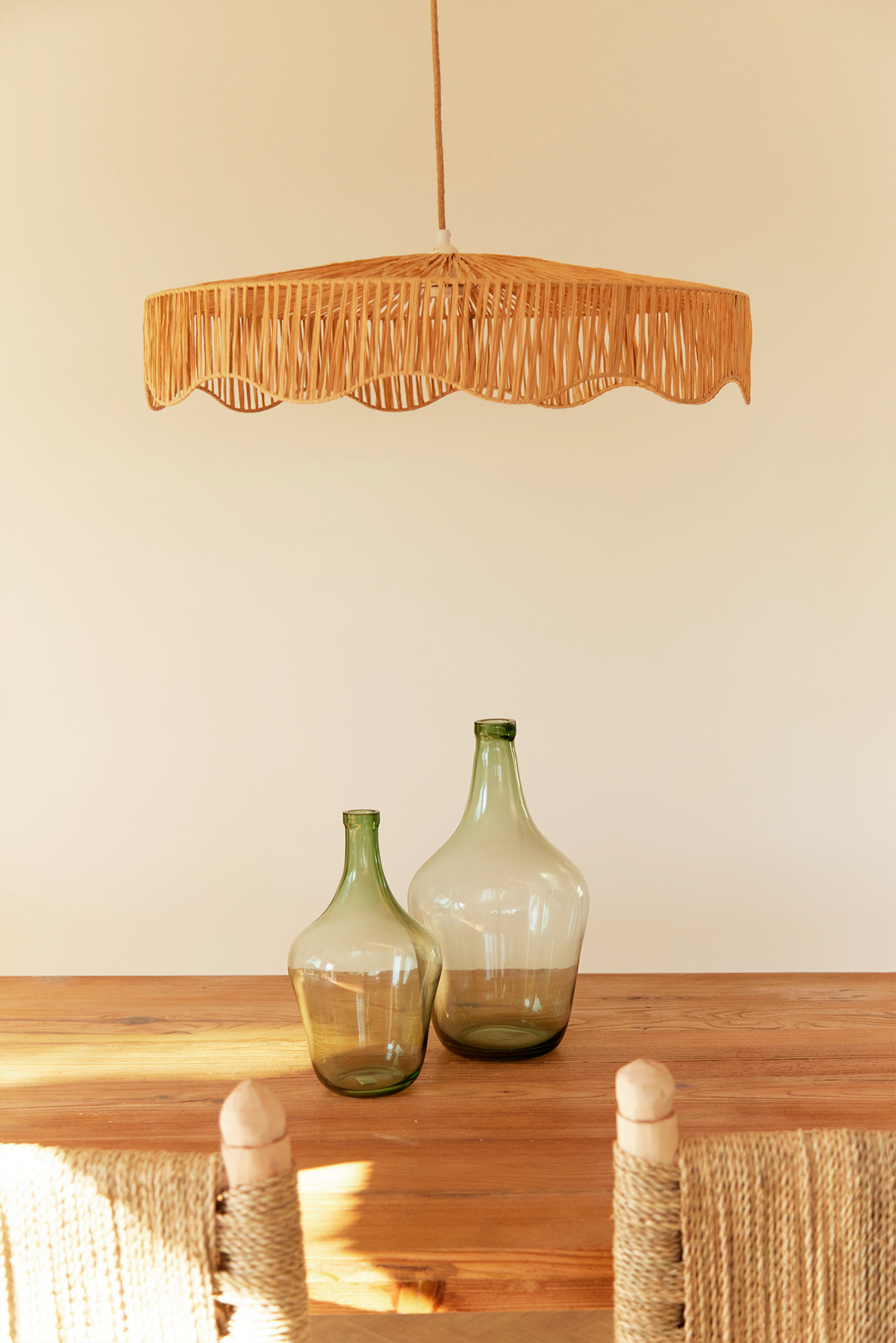 Rattan hanging lamp