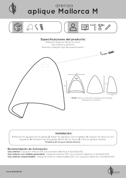 Mallorca wall lamp