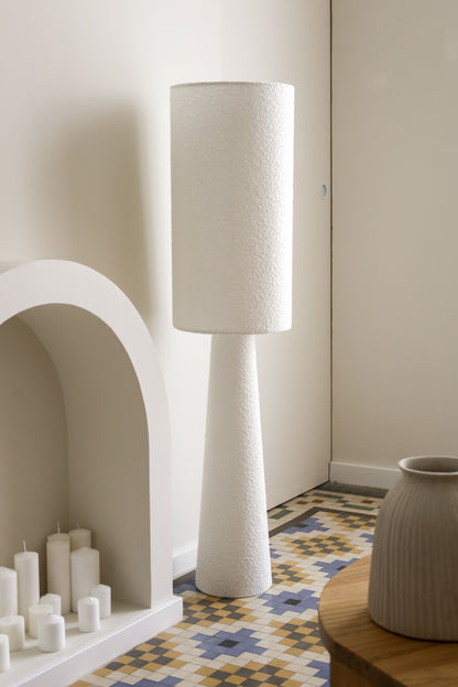 Bouclé floor lamp