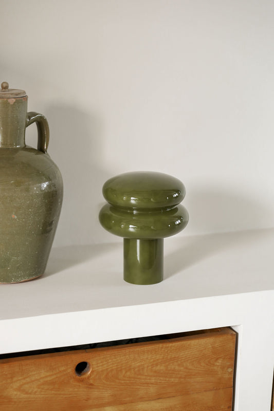 Lámpara vidrio verde