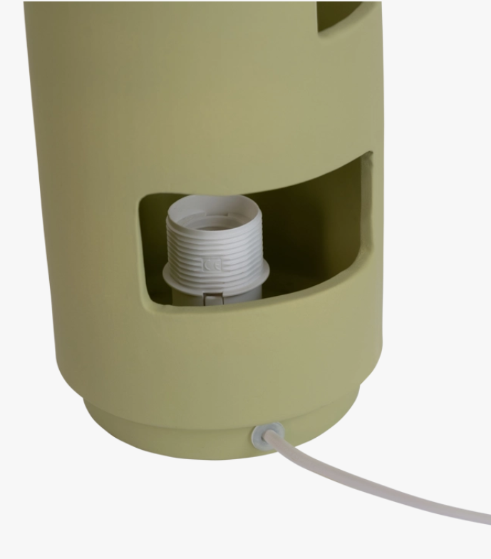 Lampe en verre vert