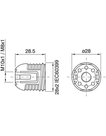 Casquillo para apliques en interior. G9