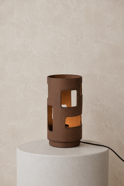 Lampe en verre vert