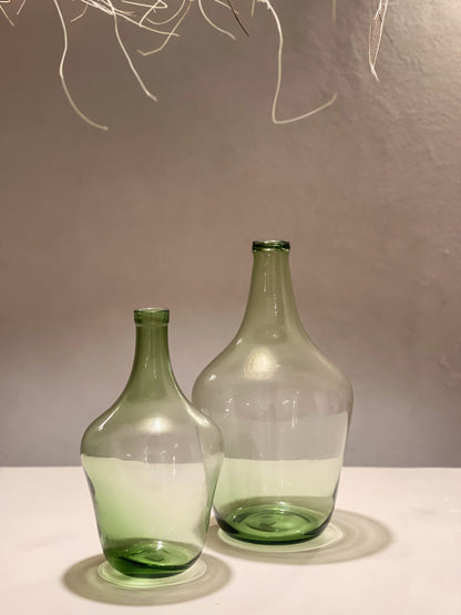 Green demijohn vase