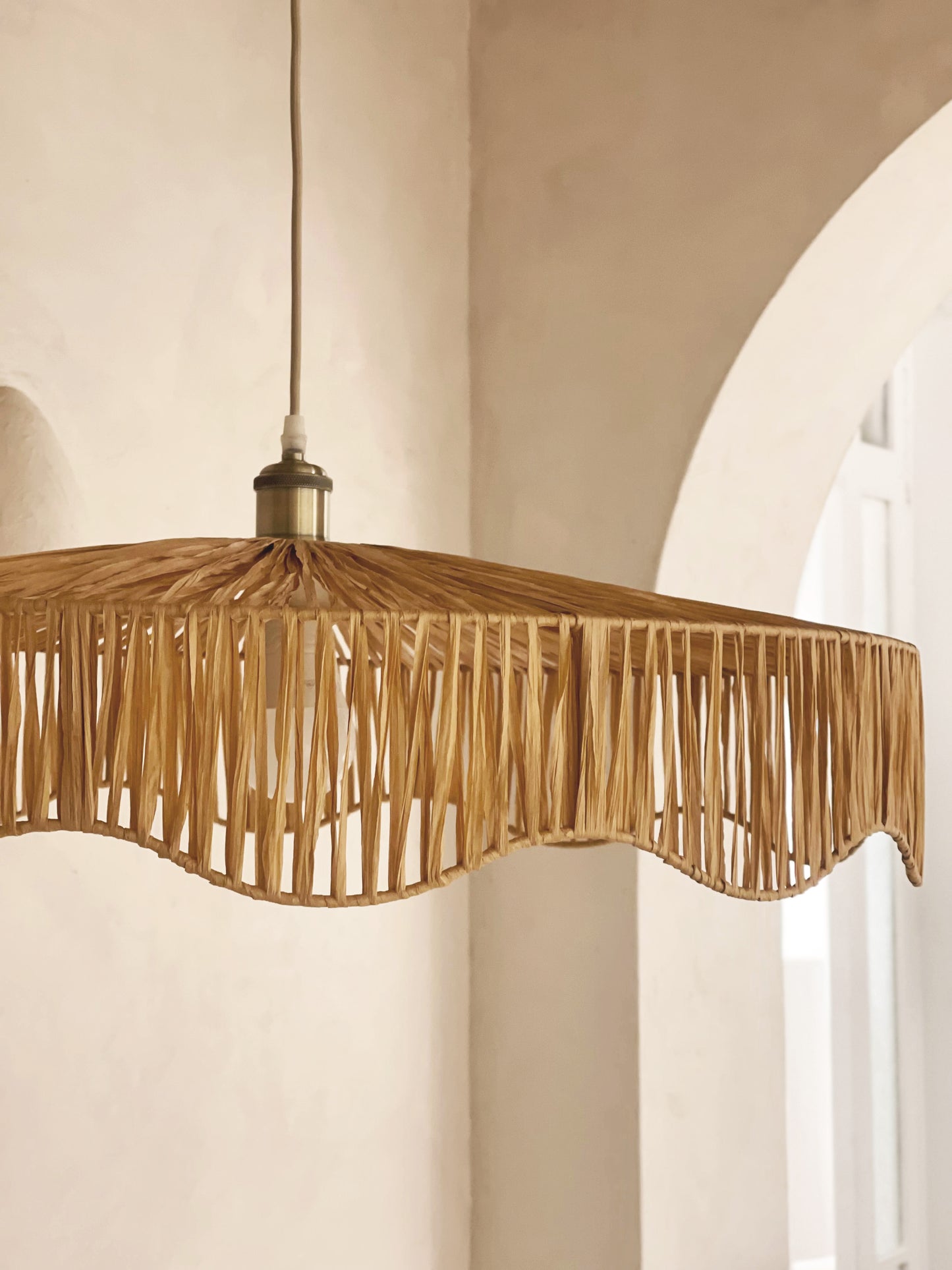 Rattan hanging lamp