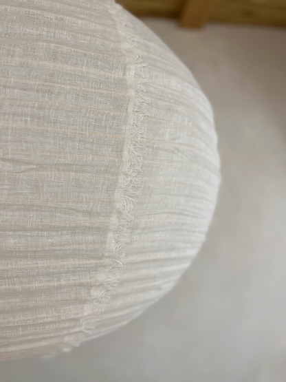 White linen pendant lamp shade