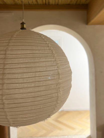 White linen pendant lamp shade