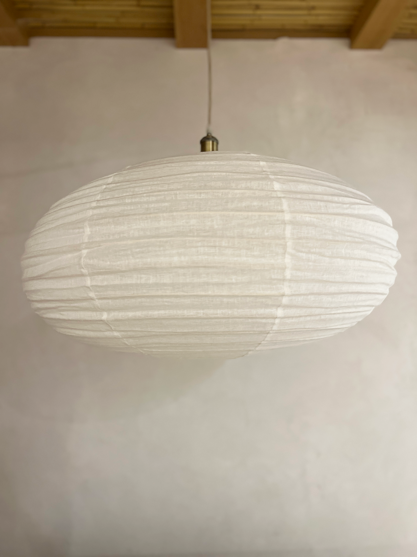 White linen pendant lamp shade