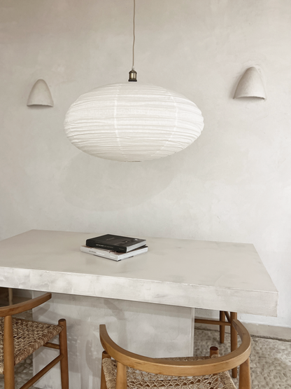 White linen pendant lamp shade