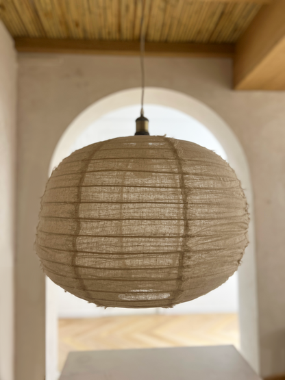 Linen pendant lamp shade