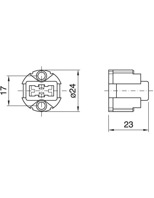 Casquillo para apliques en interior. G9
