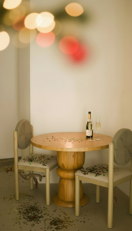 Pack de una mesa Nusa Penida y cuatro sillas Formentera