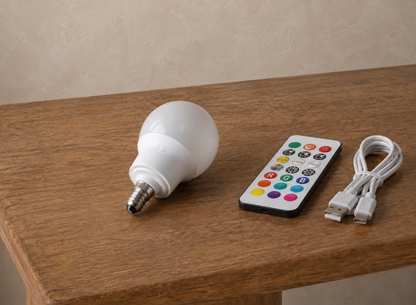 Bombilla LED Recargable E14 con Mando a Distancia